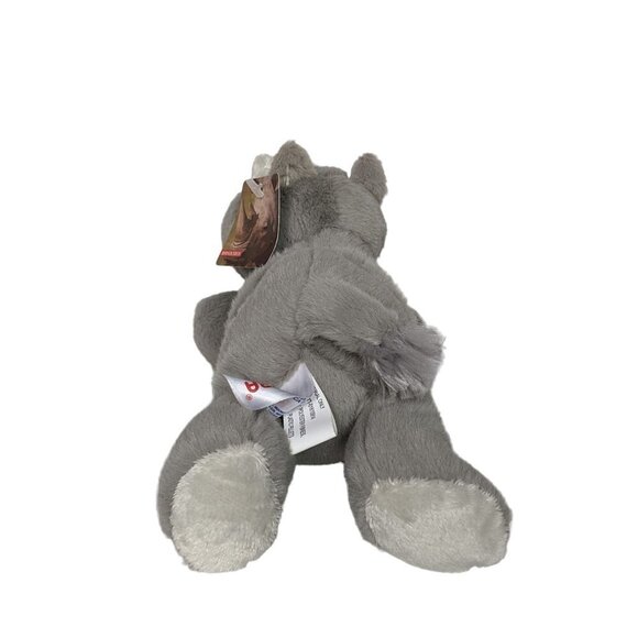 Aurora World Gray Rhinoceros Zoo Safari Animal Plush Stuffed Animal 2019 9" - Picture 4 of 9
